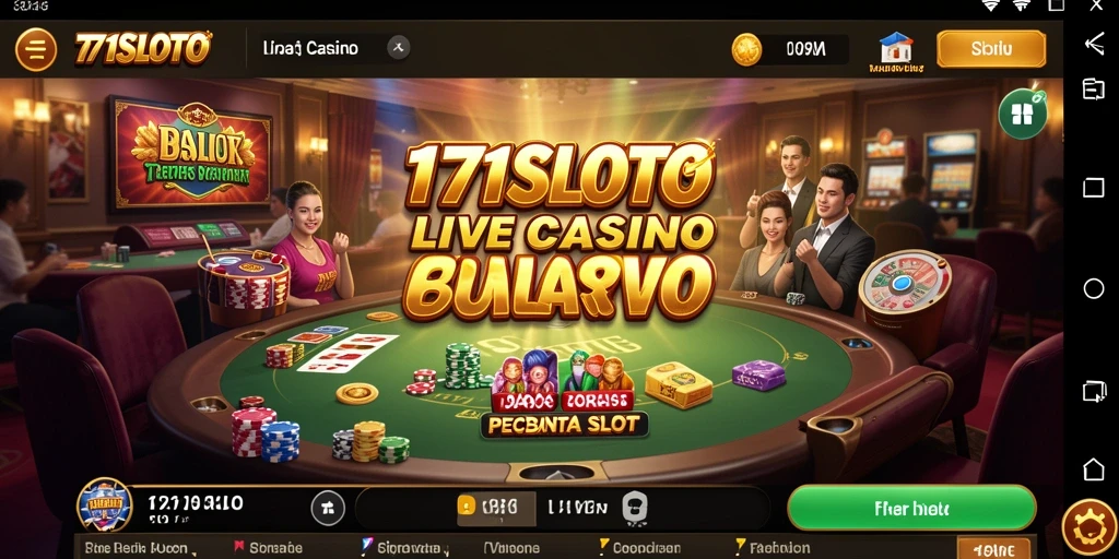 Tampilan gameplay menarik dari 171SLOT dengan dealer langsung.