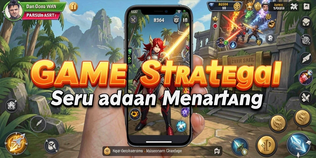 Screenshot gameplay 8364 dengan aksi strategi yang mendebarkan.
