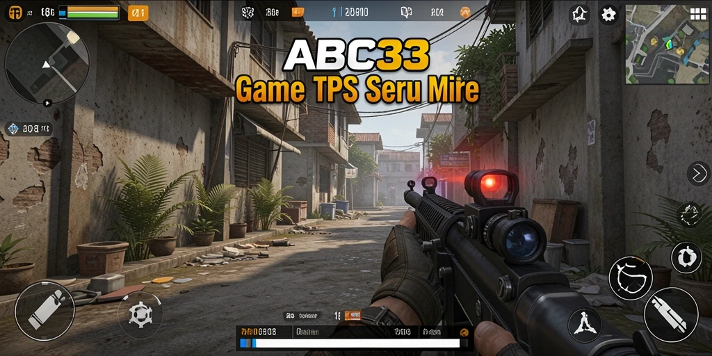 Screenshot gameplay seru di ABC33 dengan aksi menembak intens.