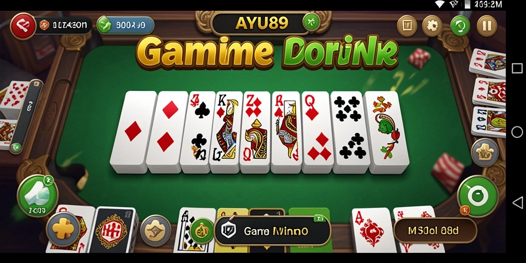 Tampilan gameplay AYU89 dengan antarmuka domino yang menarik.
