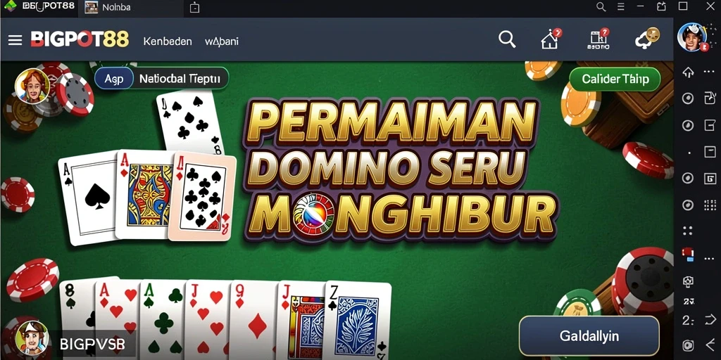 Tampilan gameplay seru dalam aplikasi BIGPOT88.