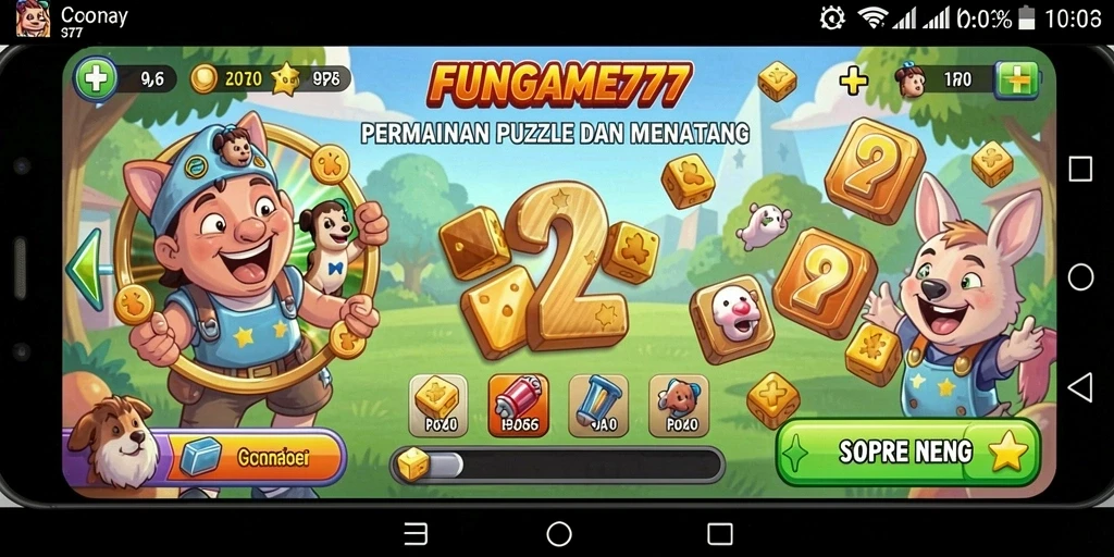 Tangkapan layar FUNGAME777 menampilkan gameplay Puzzle yang mendebarkan.