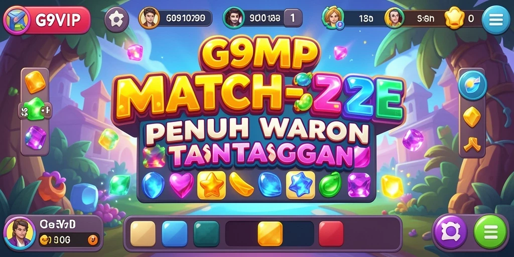 Screenshot utama G9VIP menampilkan gameplay seru dari game Match-3.