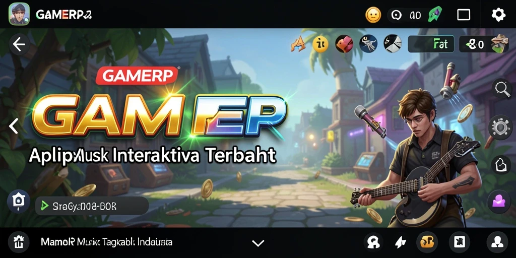 Screenshot GAMERP yang menunjukkan pengalaman bermain musik yang interaktif.