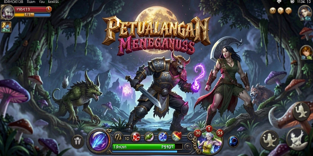 Tangkapan layar gameplay menampilkan pertempuran epik dalam IDRHOKI138.