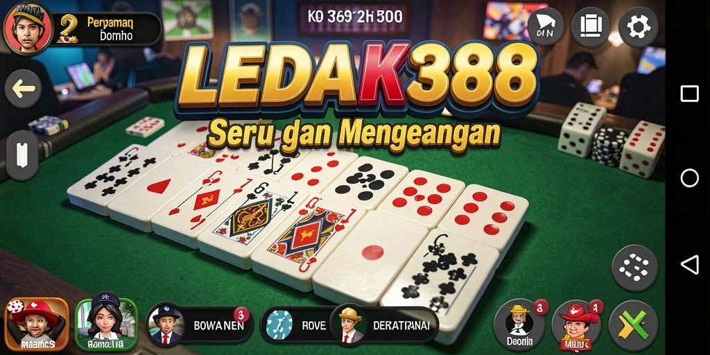 Tampilan gameplay seru di LEDAK388 dengan pemain yang bersaing.