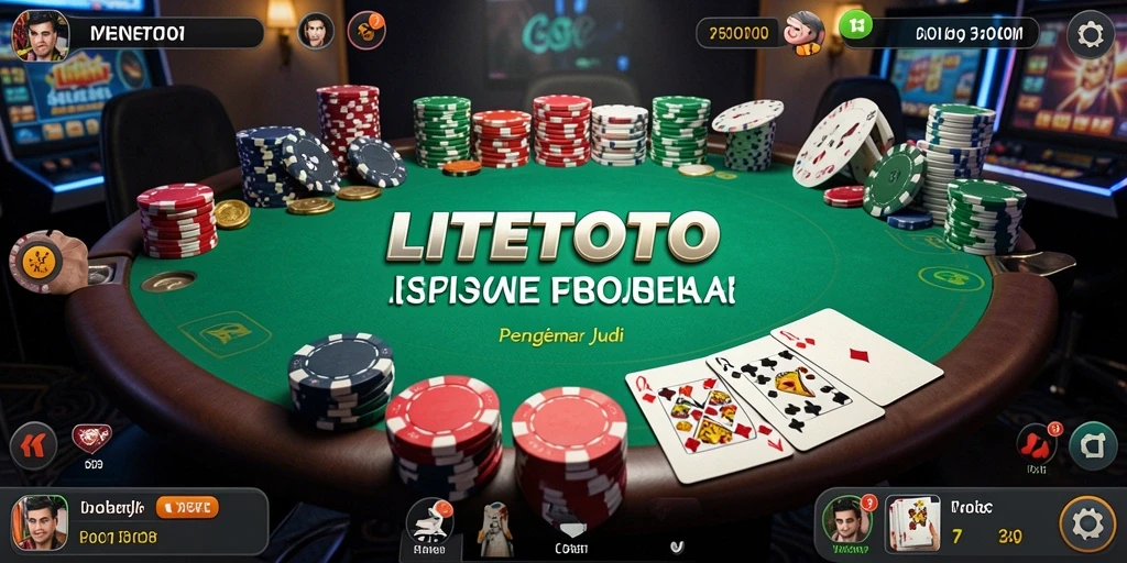 Screenshot LITETOTO menampilkan gameplay poker yang mendebarkan.