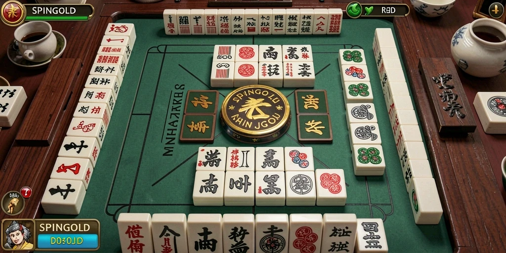 Screenshot SPINGOLD menampilkan gameplay Mahjong yang memikat.