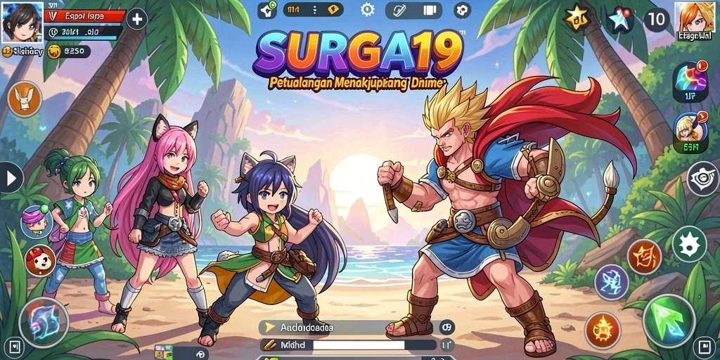 Screenshot gameplay SURGA19 menunjukkan keindahan grafis Anime.