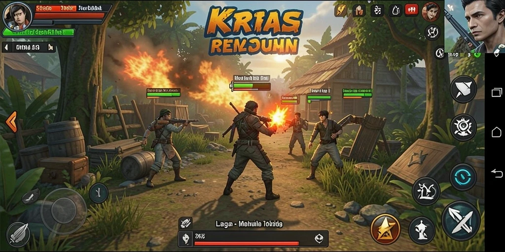 Screenshot utama ZK6 menampilkan aksi intens dalam pertempuran strategi.